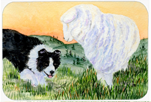 Border Collie Mouse Pad, Hot Pad & Trivet
