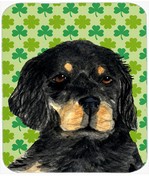 Gordon Setter St. Patricks Day Shamrock Portrait Mouse Pad, Hot Pad Or Trivet