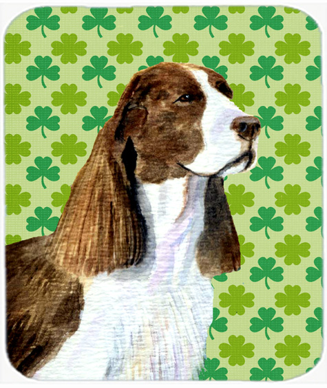 Springer Spaniel St. Patricks Day Shamrock Mouse Pad, Hot Pad Or Trivet