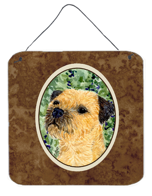 Border Terrier Aluminium Metal Wall Or Door Hanging Prints