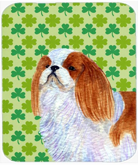 English Toy Spaniel St. Patricks Day Shamrock Mouse Pad, Hot Pad Or Trivet