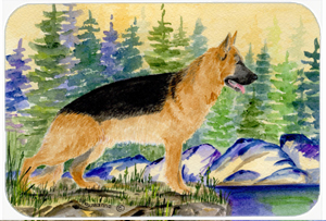 SS8129MP German Shepherd Mouse Pad- Hot Pad & Trivet