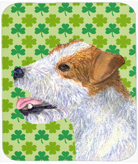 Jack Russell Terrier St. Patricks Day Shamrock Mouse Pad, Hot Pad Or Trivet