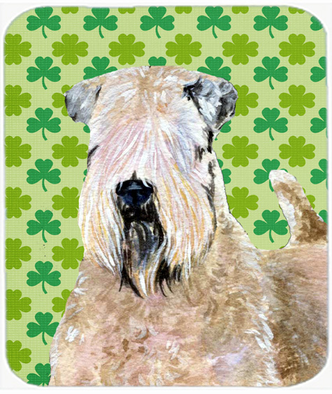 Wheaten Terrier Soft Coated Shamrock Mouse Pad, Hot Pad Or Trivet