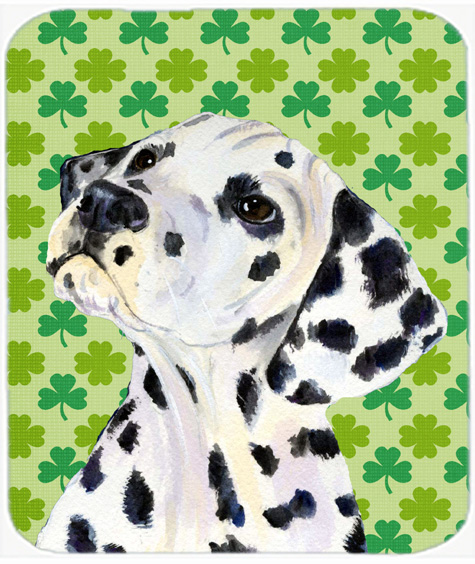 Dalmatian St. Patricks Day Shamrock Portrait Mouse Pad, Hot Pad Or Trivet