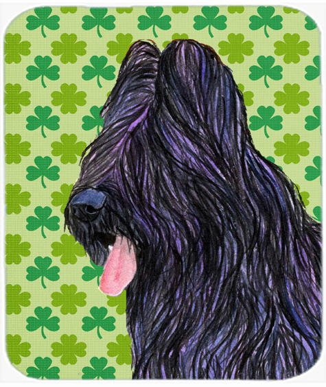 Briard St. Patricks Day Shamrock Portrait Mouse Pad, Hot Pad Or Trivet