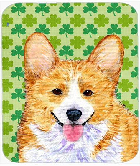 Corgi St. Patricks Day Shamrock Portrait Mouse Pad, Hot Pad Or Trivet