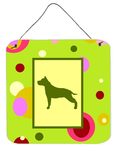 Staffie Aluminium Metal Wall Or Door Hanging Prints