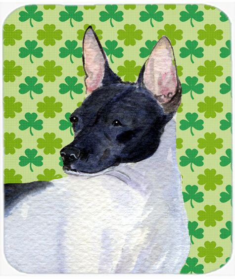 Rat Terrier St. Patricks Day Shamrock Portrait Mouse Pad, Hot Pad Or Trivet