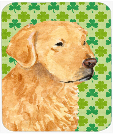 Golden Retriever St. Patricks Day Shamrock Mouse Pad, Hot Pad Or Trivet