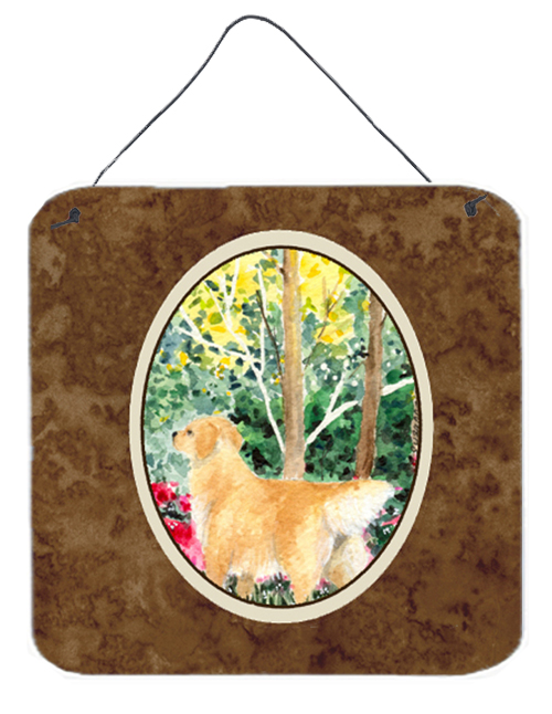 Golden Retriever Aluminium Metal Wall Or Door Hanging Prints