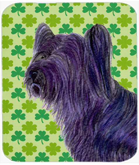 Skye Terrier St. Patricks Day Shamrock Portrait Mouse Pad, Hot Pad Or Trivet