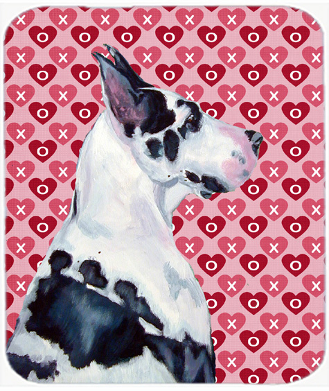 Great Dane Hearts Love And Valentines Day Mouse Pad, Hot Pad Or Trivet