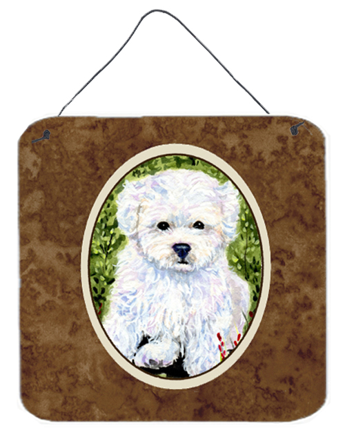 Bichon Frise Aluminium Metal Wall Or Door Hanging Prints