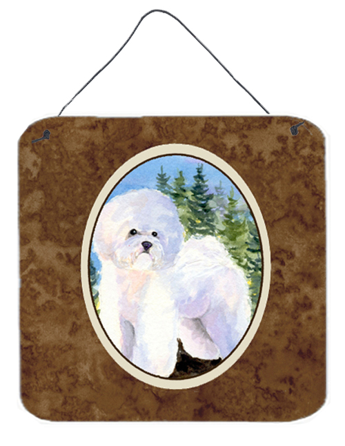 Bichon Frise Aluminium Metal Wall Or Door Hanging Prints