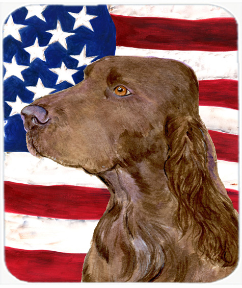Usa American Flag With Field Spaniel Mouse Pad, Hot Pad Or Trivet