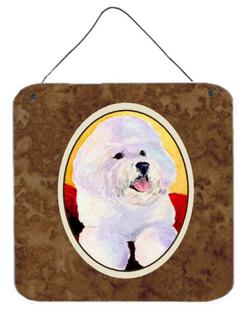 Bichon Frise Aluminium Metal Wall Or Door Hanging Prints