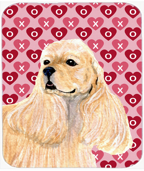 Cocker Spaniel Hearts Love And Valentines Day Mouse Pad, Hot Pad Or Trivet