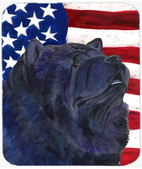 Usa American Flag With Chow Chow Mouse Pad, Hot Pad Or Trivet