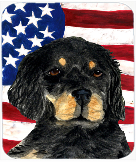 Usa American Flag With Gordon Setter Mouse Pad, Hot Pad Or Trivet