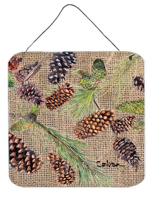 Pine Cones Aluminium Metal Wall Or Door Hanging Prints