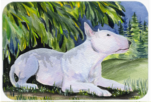 Bull Terrier Mouse Pad, Hot Pad & Trivet