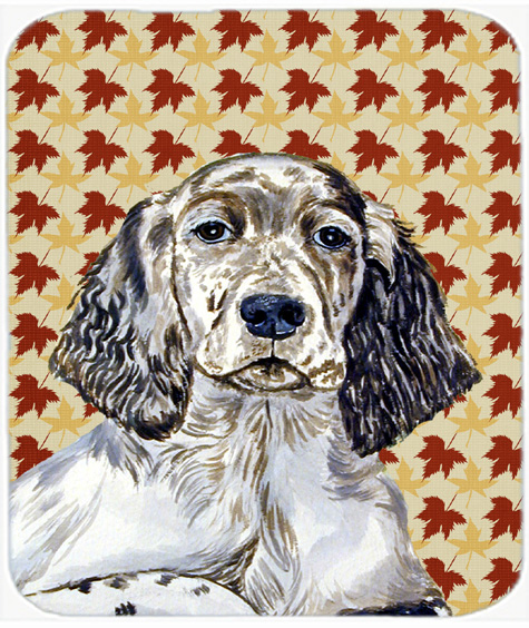 English Setter Fall Leaves Portrait Mouse Pad, Hot Pad Or Trivet