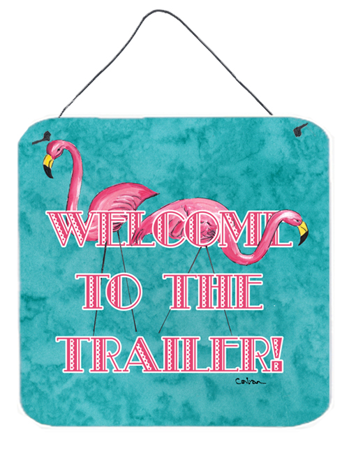8757DS66 Welcome To The Trailer Aluminium Metal Wall or Door Hanging Prints
