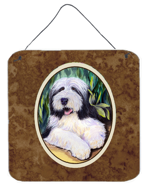 Bearded Collie Aluminium Metal Wall or Door Hanging Prints