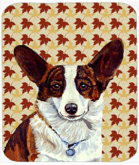 Corgi Fall Leaves Portrait Mouse Pad, Hot Pad or Trivet