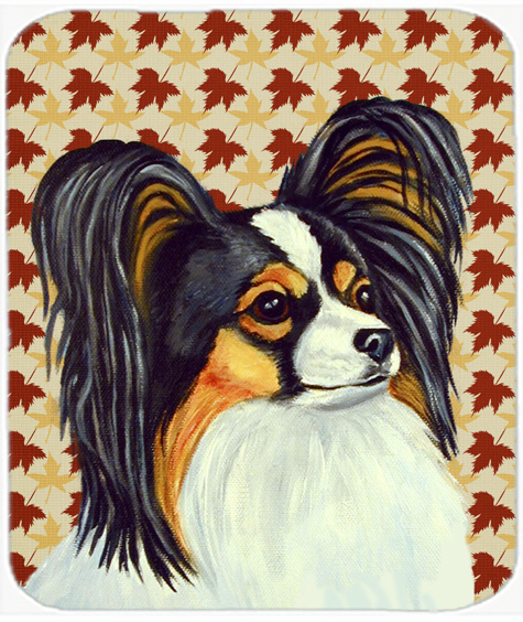 Papillon Fall Leaves Portrait Mouse Pad, Hot Pad or Trivet