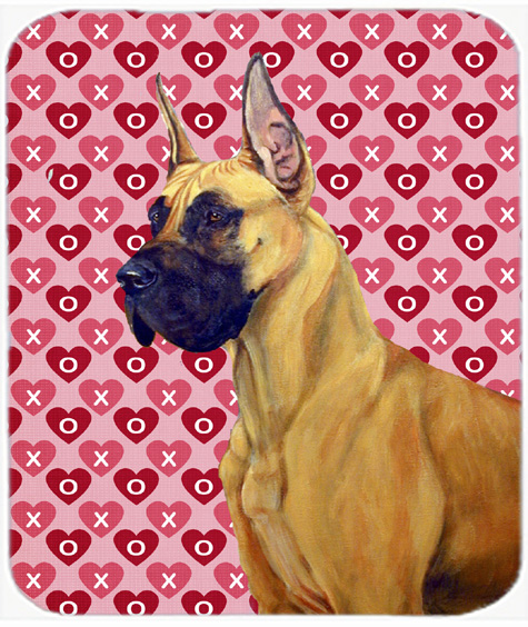 Great Dane Hearts Love And Valentines Day Mouse Pad, Hot Pad or Trivet