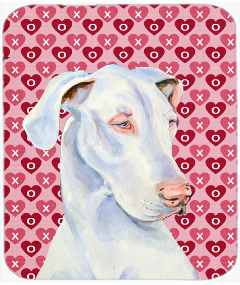 Great Dane Hearts Love And Valentines Day Mouse Pad, Hot Pad or Trivet