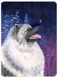 Starry Night Keeshond Mouse Pad