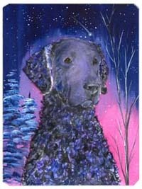 Starry Night Curly Coated Retriever Mouse Pad
