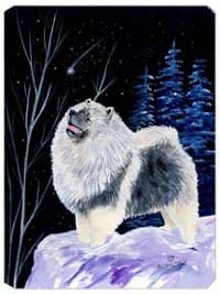 Starry Night Keeshond Mouse Pad