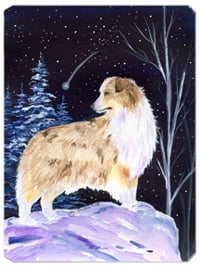 SS8359MP Starry Night Australian Shepherd Mouse Pad