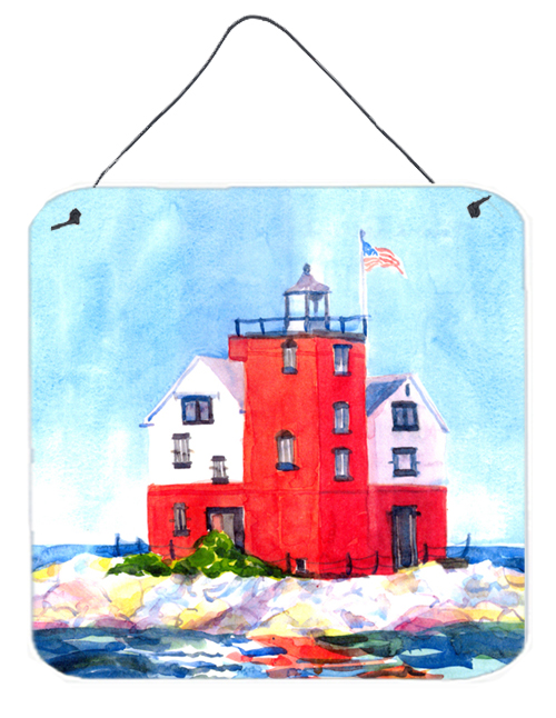 Picture of Carolines Treasures 6137DS66 Lighthouse On The Rocks Harbour Aluminium Metal Wall or Door Hanging Prints