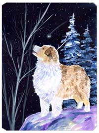 SS8367MP Starry Night Australian Shepherd Mouse Pad