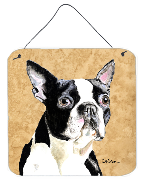 Boston Terrier Aluminium Metal Wall or Door Hanging Prints