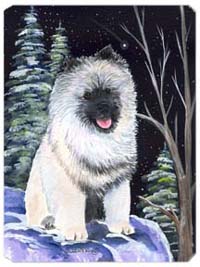 Starry Night Keeshond Mouse Pad