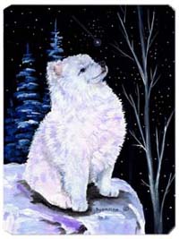 SS8389MP Starry Night American Eskimo Mouse Pad