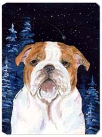 Starry Night English Bulldog Mouse Pad