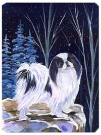 Starry Night Japanese Chin Mouse Pad