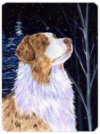 Starry Night Australian Shepherd Mouse Pad