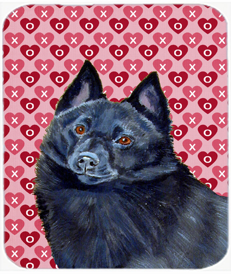 Schipperke Hearts Love And Valentines Day Mouse Pad, Hot Pad or Trivet