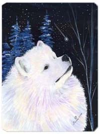 SS8376MP Starry Night Samoyed Mouse Pad