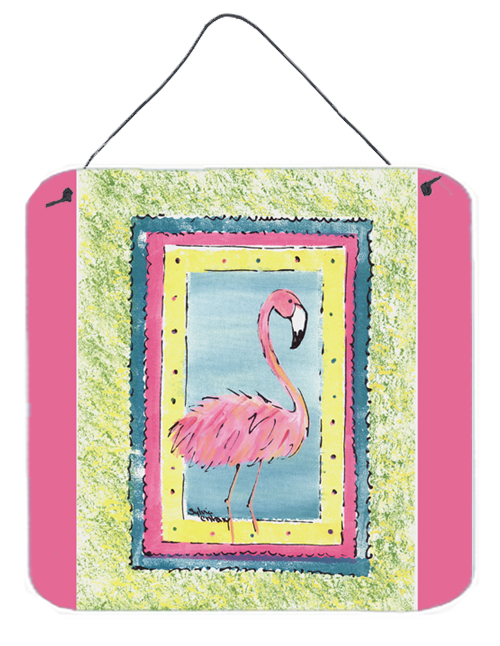Picture of Carolines Treasures 8106-ADS66 Bird - Flamingo Aluminium Metal Wall or Door Hanging Prints 8106