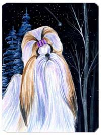 Starry Night Shih Tzu Mouse Pad