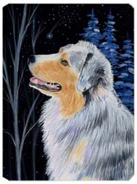 SS8382MP Starry Night Australian Shepherd Mouse Pad